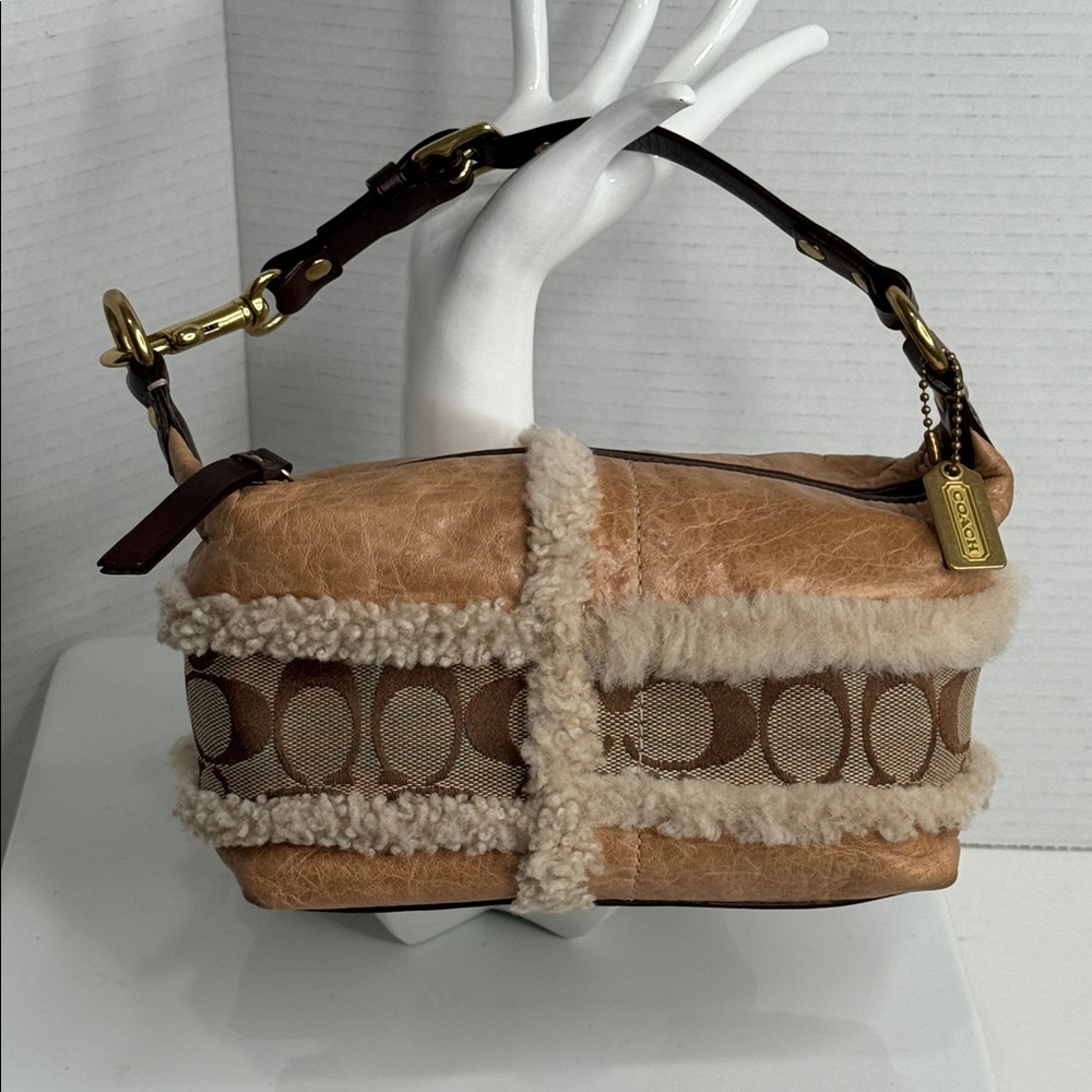 Coach Shearling and Signature Monogram Tabby Mini- Vintage